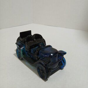 Vintage Avon Royal Blue Stanley Steamer Cologne Bottle Empty